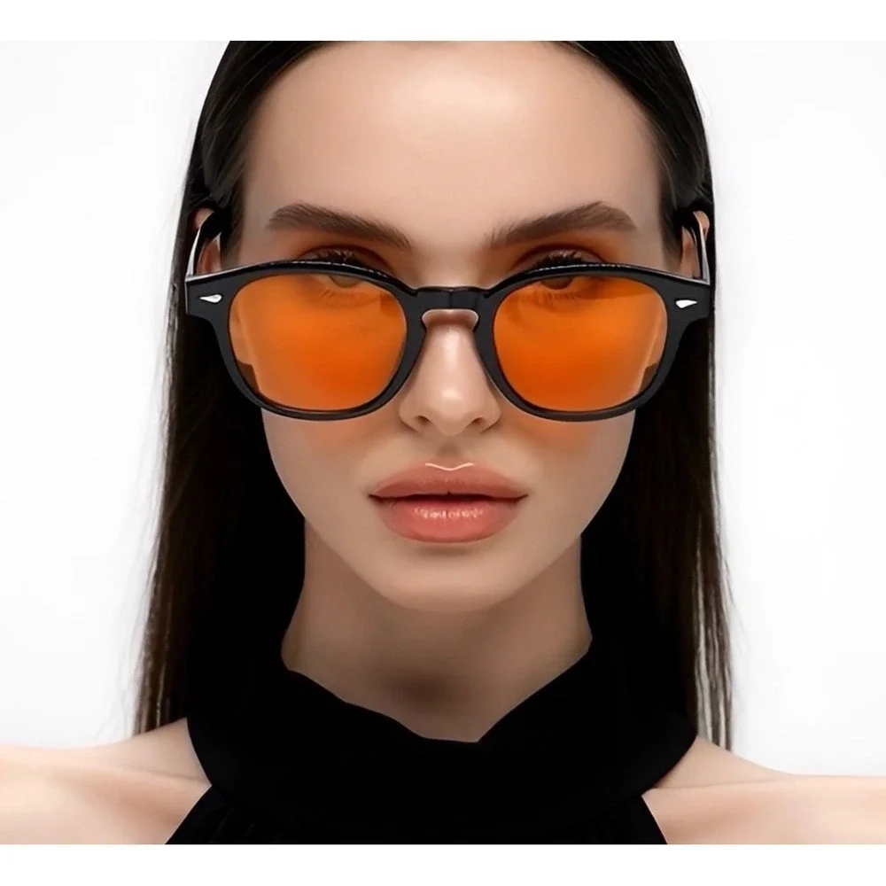 Hot Selling New Design‎ Classic Fashion Trend Black Round PC Frame UV400 Lentes